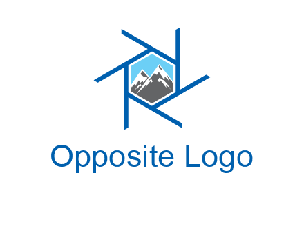 mountains in shutter outline photography logo