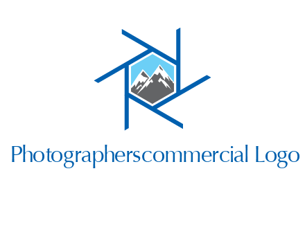 mountains in shutter outline photography logo
