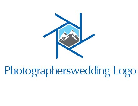 mountains in shutter outline photography logo