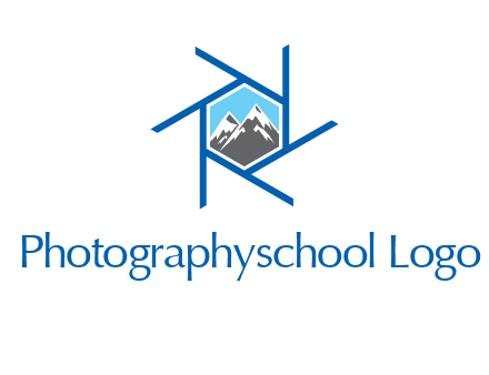 mountains in shutter outline photography logo