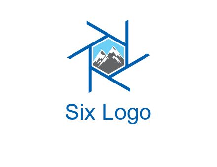 mountains in shutter outline photography logo