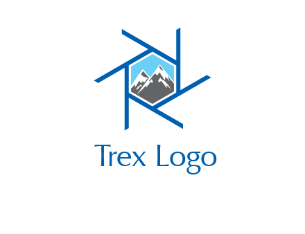 mountains in shutter outline photography logo