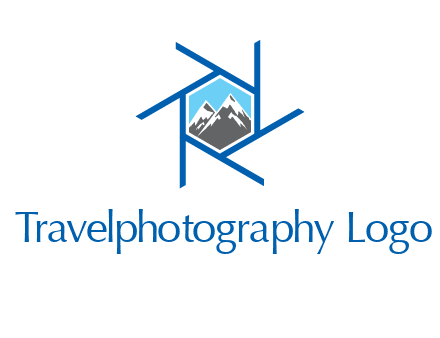mountains in shutter outline photography logo