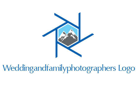 mountains in shutter outline photography logo