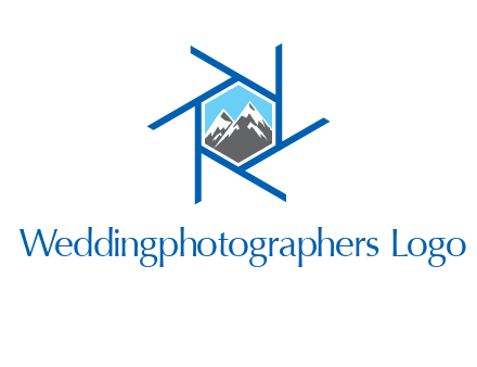 mountains in shutter outline photography logo