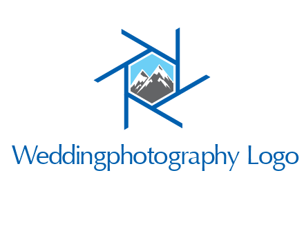 mountains in shutter outline photography logo