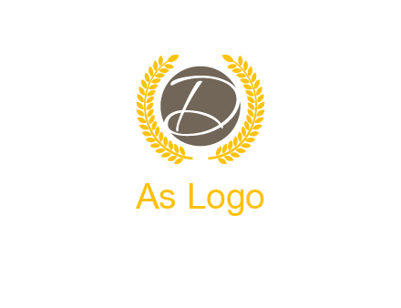 elegant letter D inside circle with laurel wreath logo