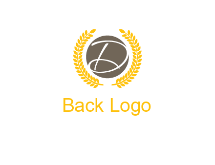 elegant letter D inside circle with laurel wreath logo