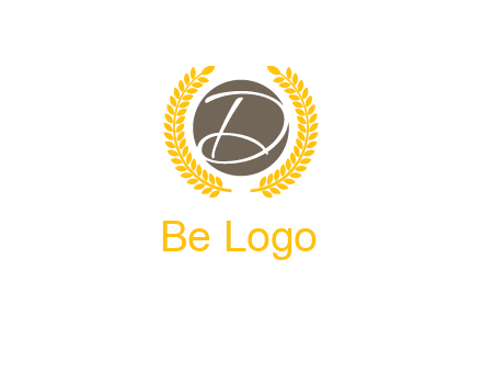 elegant letter D inside circle with laurel wreath logo