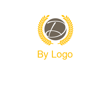 elegant letter D inside circle with laurel wreath logo