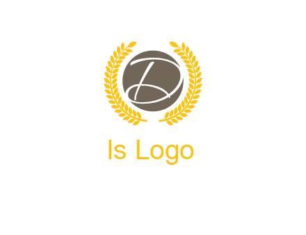 elegant letter D inside circle with laurel wreath logo