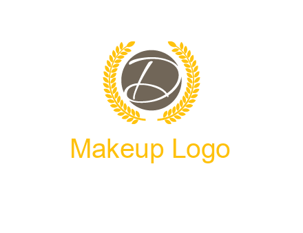 elegant letter D inside circle with laurel wreath logo