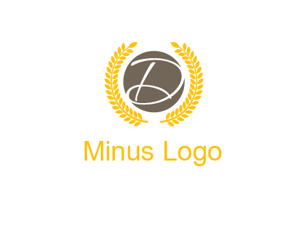 elegant letter D inside circle with laurel wreath logo