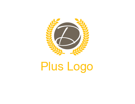 elegant letter D inside circle with laurel wreath logo