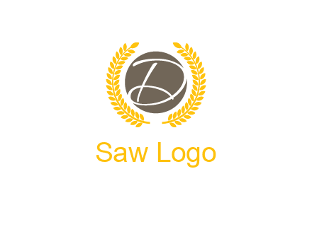 elegant letter D inside circle with laurel wreath logo