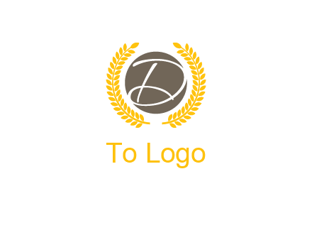 elegant letter D inside circle with laurel wreath logo