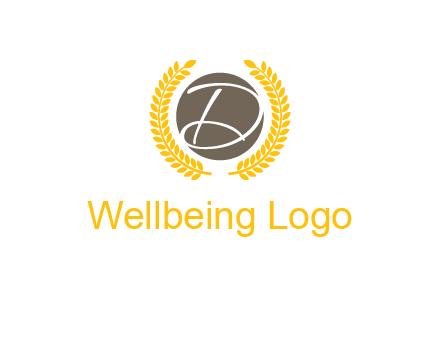 elegant letter D inside circle with laurel wreath logo