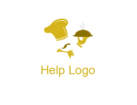 chef holding hot dish logo