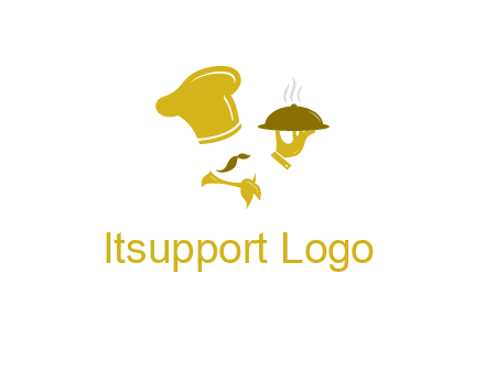 chef holding hot dish logo