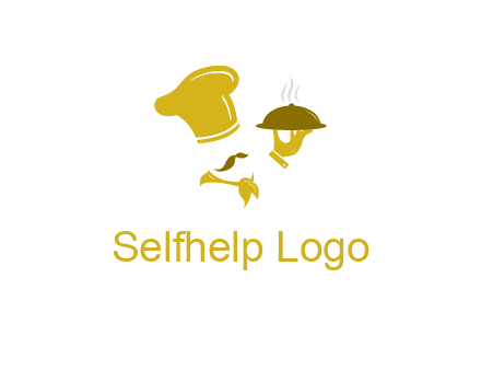 chef holding hot dish logo