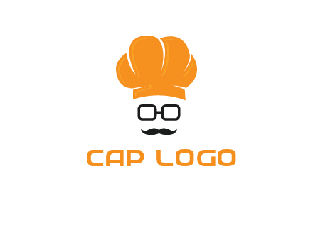 chef with goggles and mustache logo
