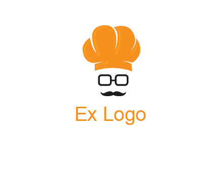 chef with goggles and mustache logo