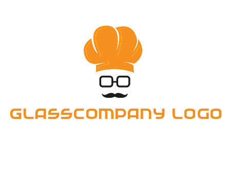 chef with goggles and mustache logo