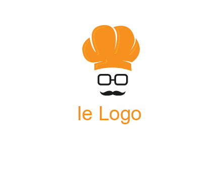chef with goggles and mustache logo
