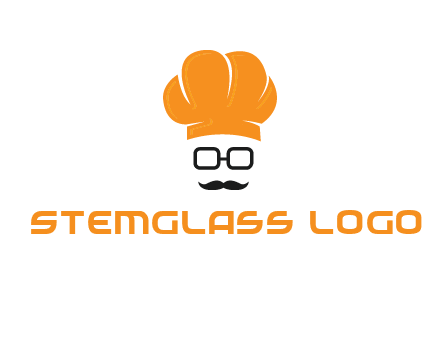 chef with goggles and mustache logo