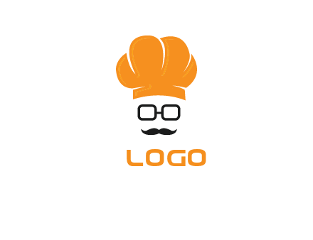 chef with goggles and mustache logo