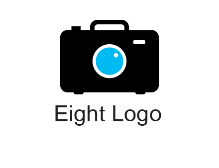 camera iris in a briefcase photography logo