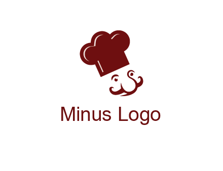 chef with cap and mustache logo