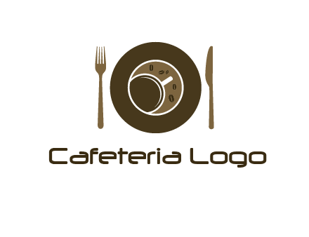 crockery incorporated with coffee cup and beans logo