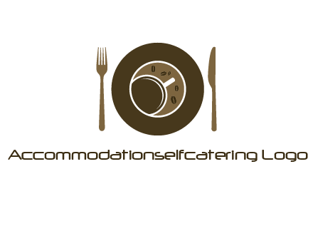 crockery incorporated with coffee cup and beans logo
