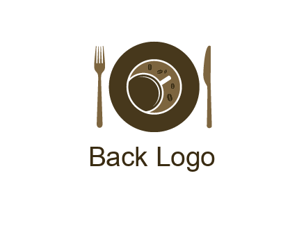 crockery incorporated with coffee cup and beans logo