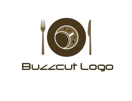 crockery incorporated with coffee cup and beans logo