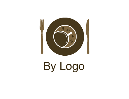 crockery incorporated with coffee cup and beans logo