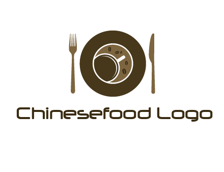 crockery incorporated with coffee cup and beans logo