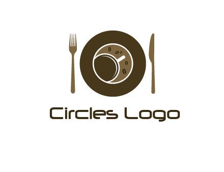 crockery incorporated with coffee cup and beans logo