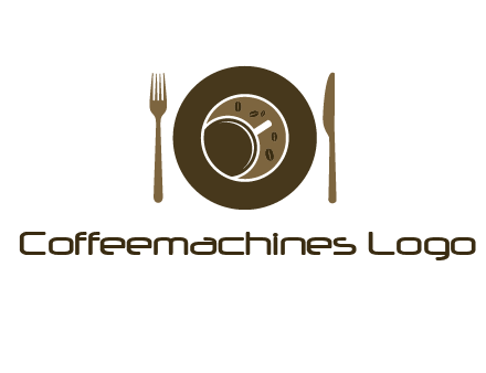 crockery incorporated with coffee cup and beans logo