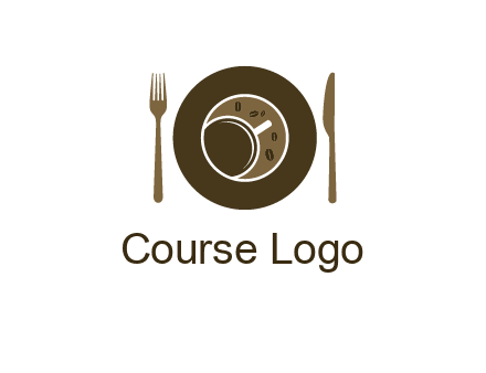 crockery incorporated with coffee cup and beans logo