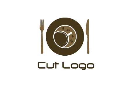 crockery incorporated with coffee cup and beans logo