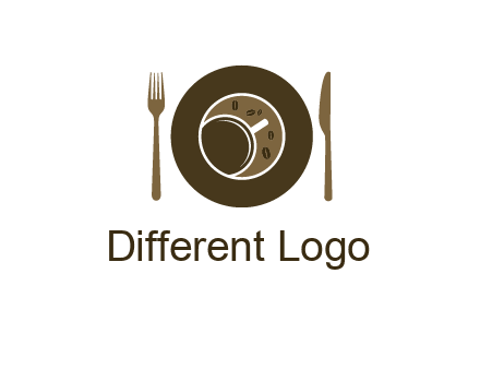 crockery incorporated with coffee cup and beans logo