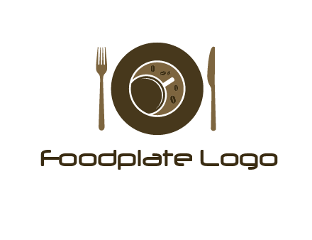 crockery incorporated with coffee cup and beans logo