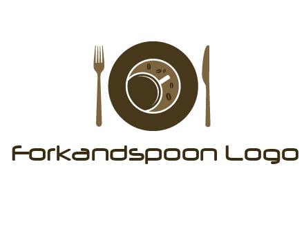 crockery incorporated with coffee cup and beans logo