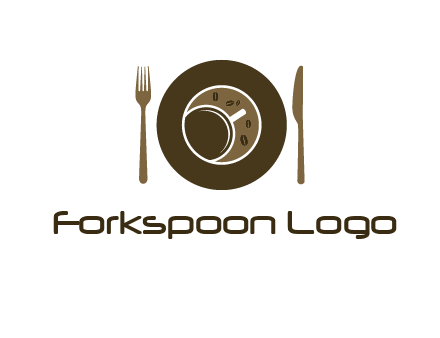 crockery incorporated with coffee cup and beans logo