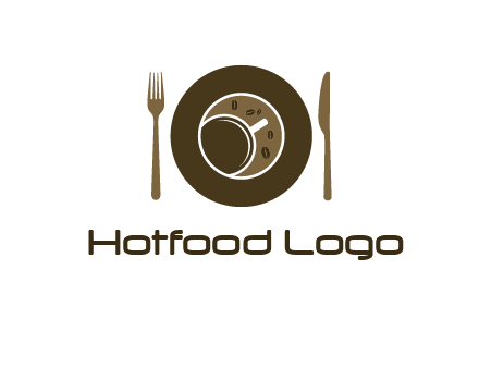 crockery incorporated with coffee cup and beans logo