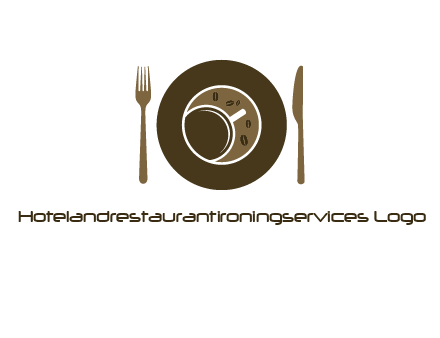 crockery incorporated with coffee cup and beans logo