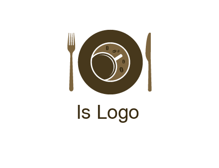 crockery incorporated with coffee cup and beans logo