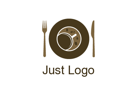 crockery incorporated with coffee cup and beans logo
